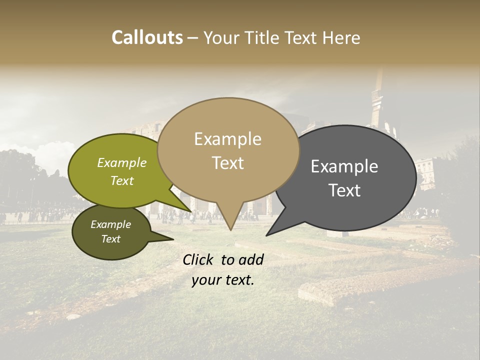 Exterior Stadium Forum PowerPoint Template