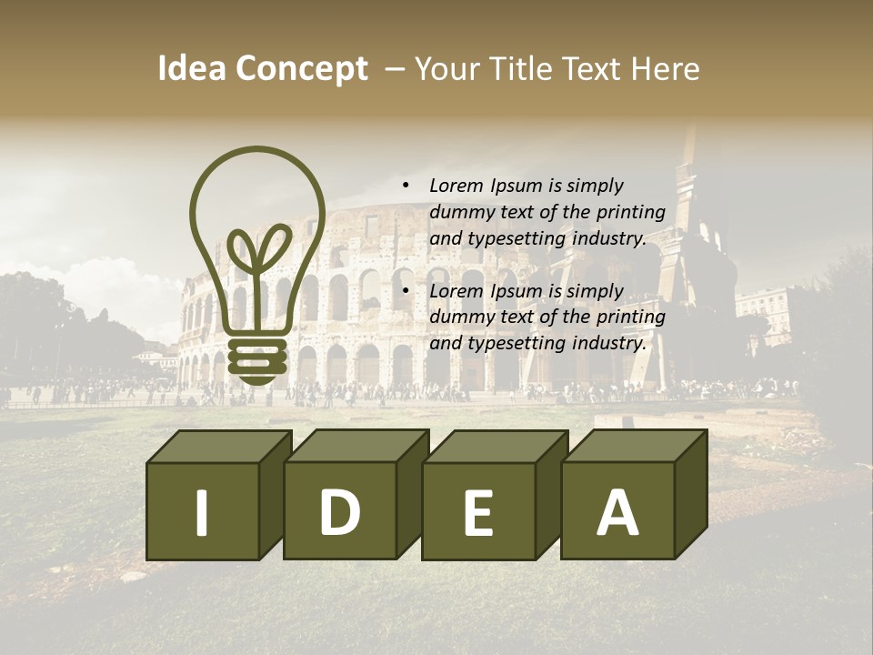 Exterior Stadium Forum PowerPoint Template