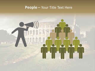 Exterior Stadium Forum PowerPoint Template