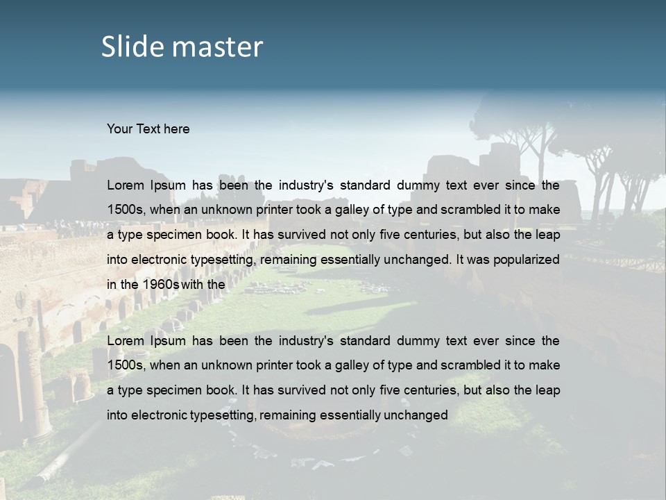 Landscape Stone Column PowerPoint Template