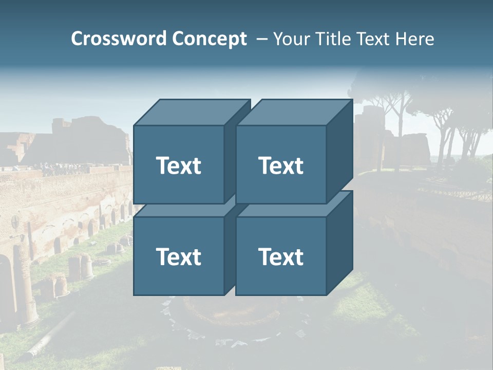 Landscape Stone Column PowerPoint Template