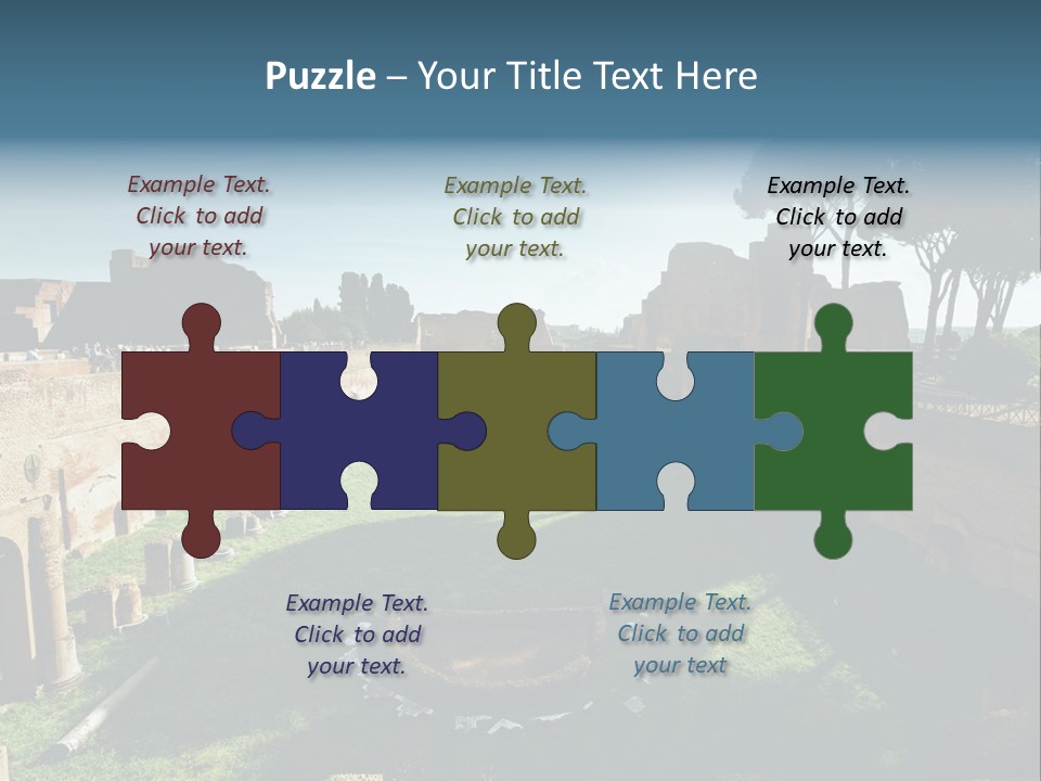 Landscape Stone Column PowerPoint Template