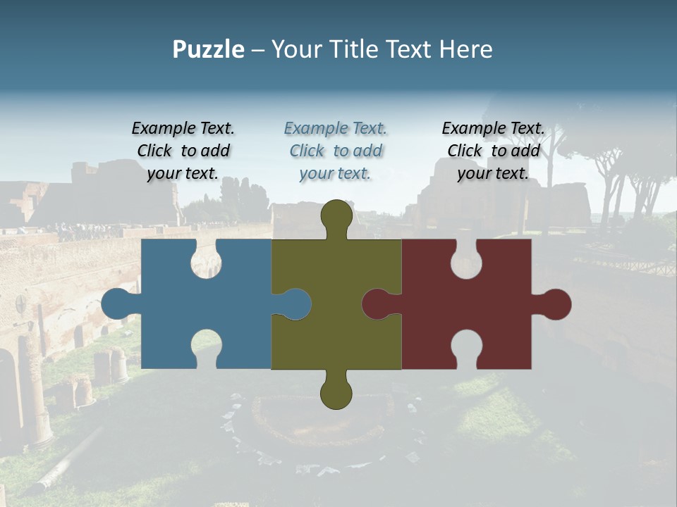 Landscape Stone Column PowerPoint Template