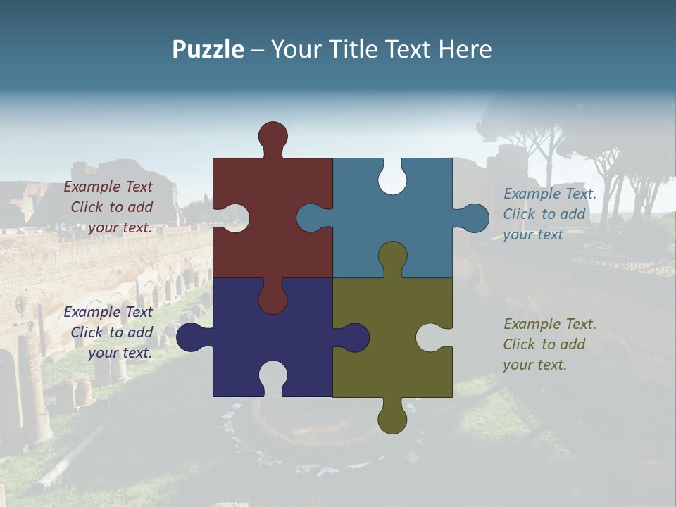 Landscape Stone Column PowerPoint Template