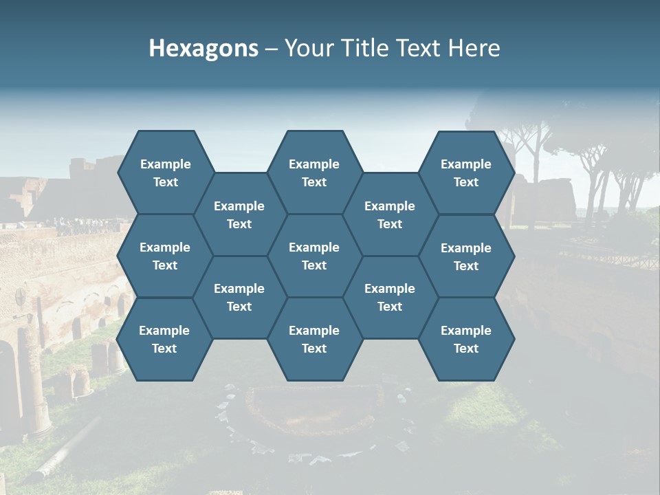 Landscape Stone Column PowerPoint Template