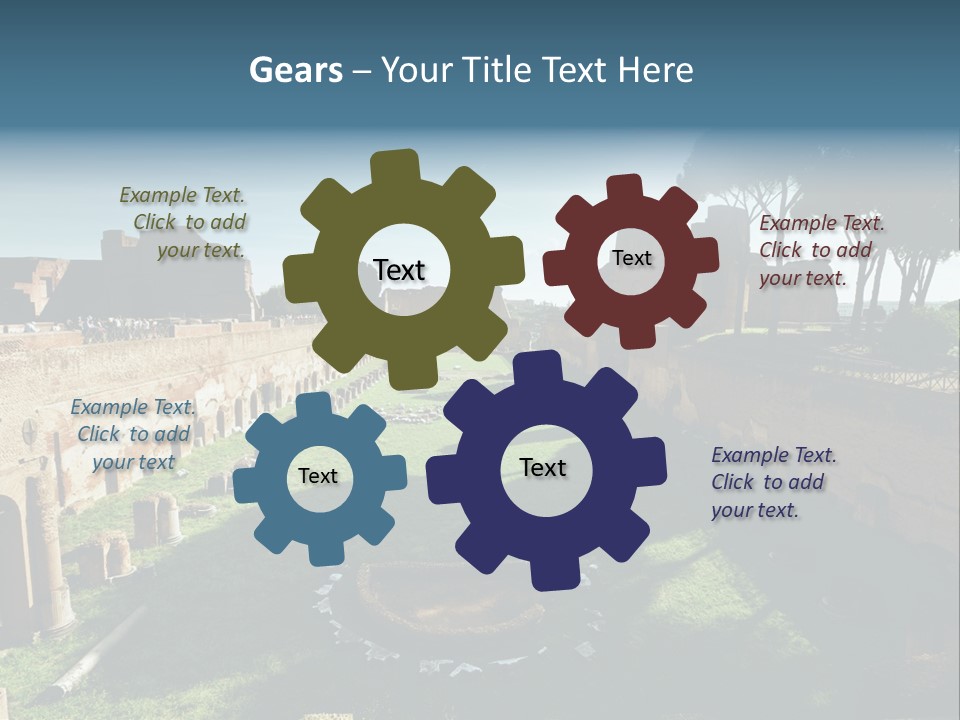 Landscape Stone Column PowerPoint Template