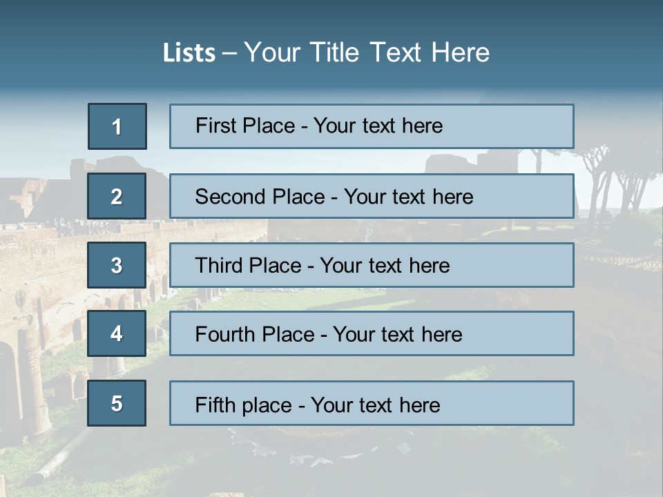 Landscape Stone Column PowerPoint Template