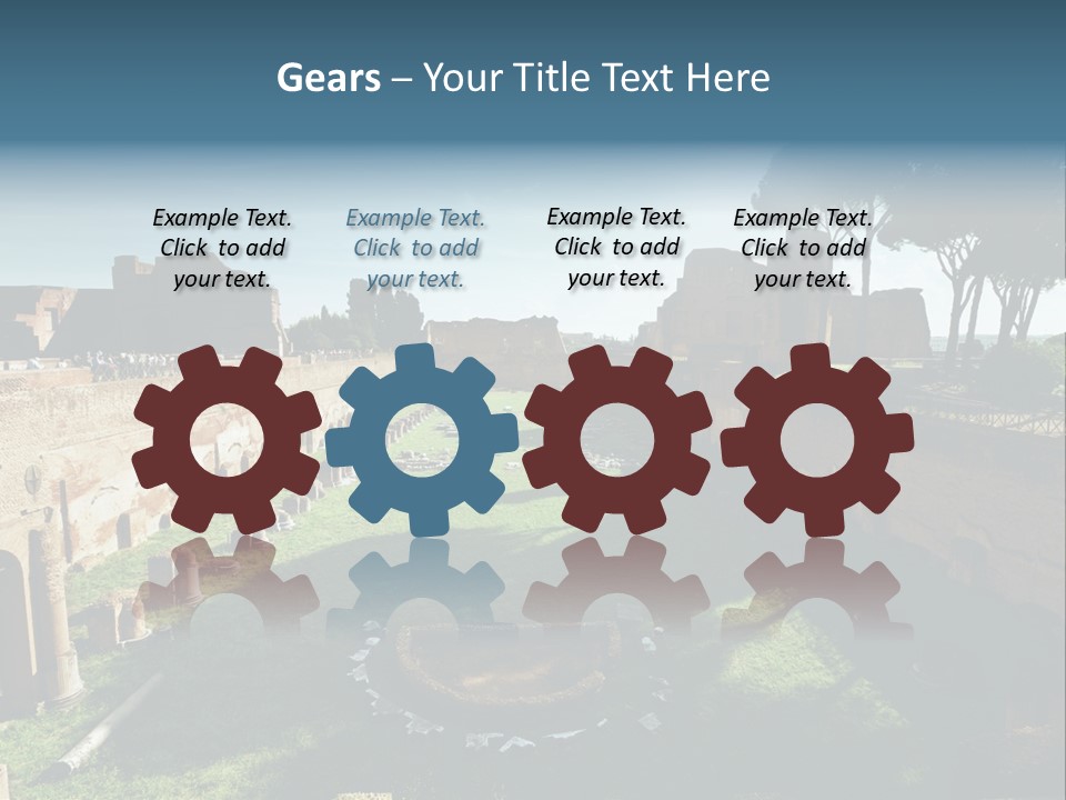 Landscape Stone Column PowerPoint Template