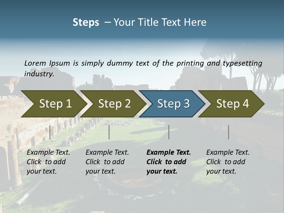 Landscape Stone Column PowerPoint Template