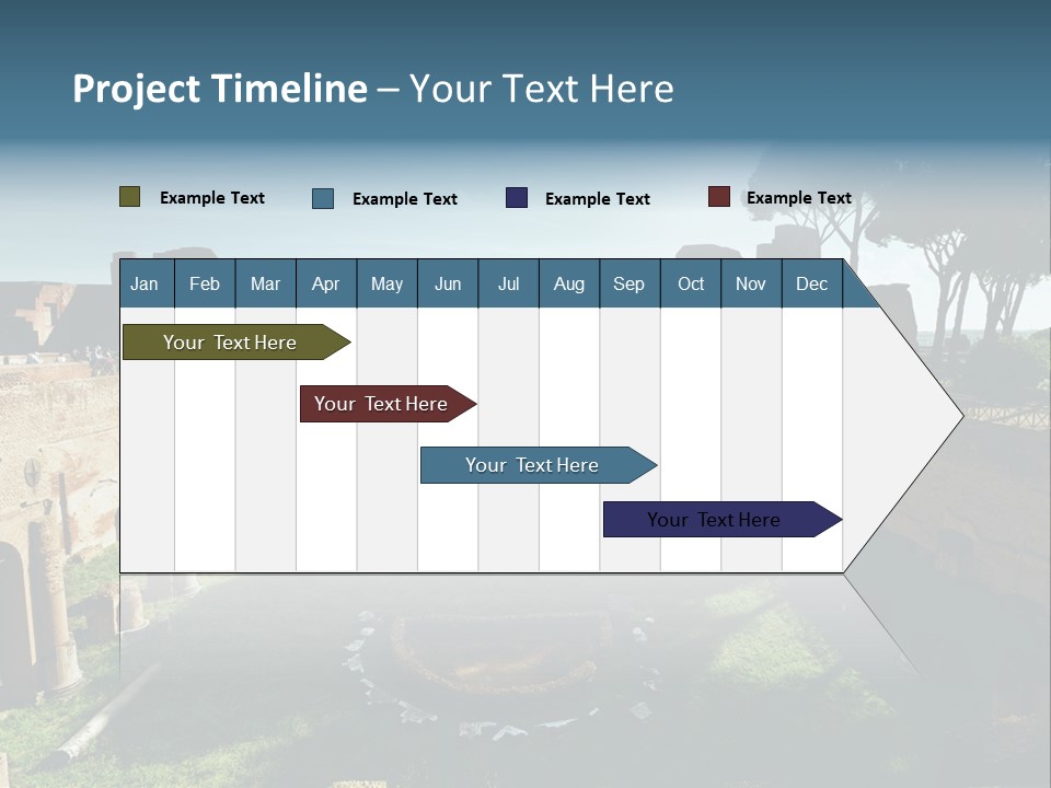 Landscape Stone Column PowerPoint Template