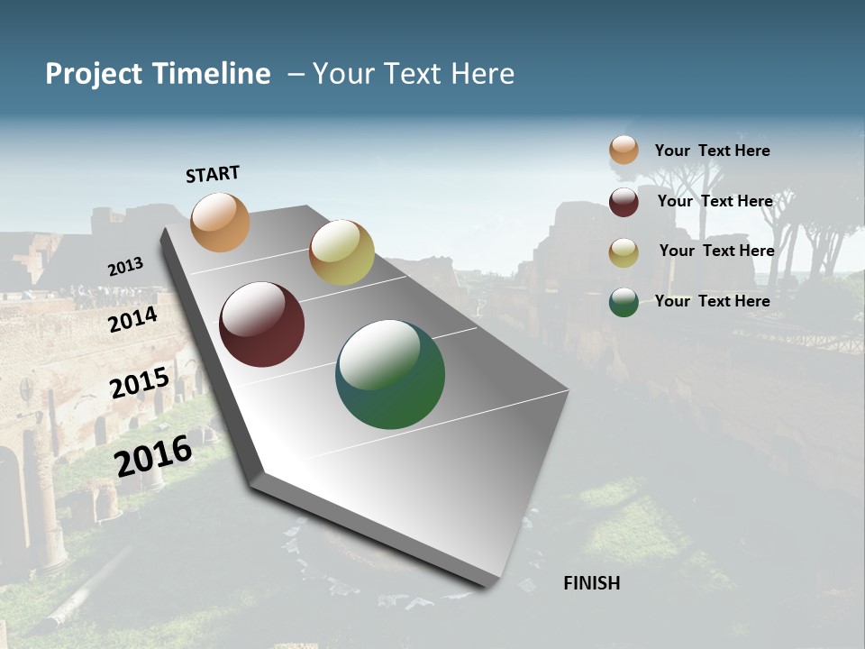 Landscape Stone Column PowerPoint Template