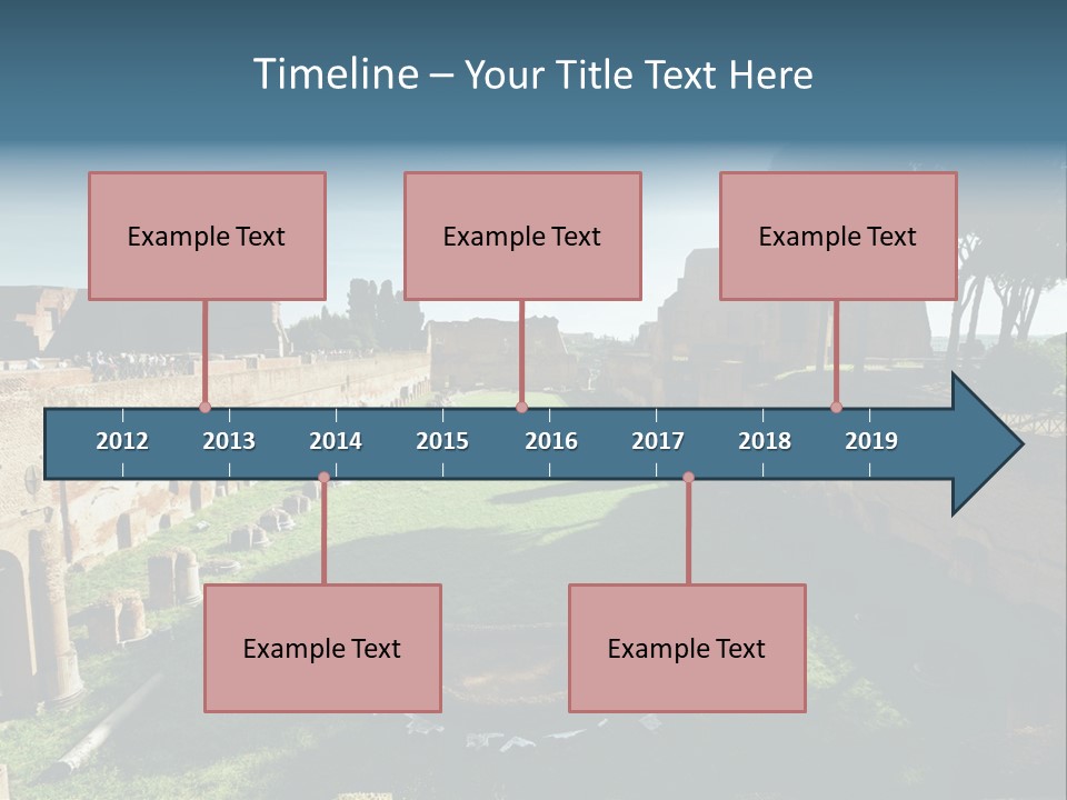Landscape Stone Column PowerPoint Template