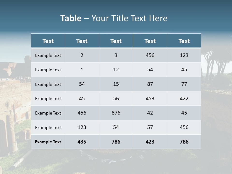 Landscape Stone Column PowerPoint Template