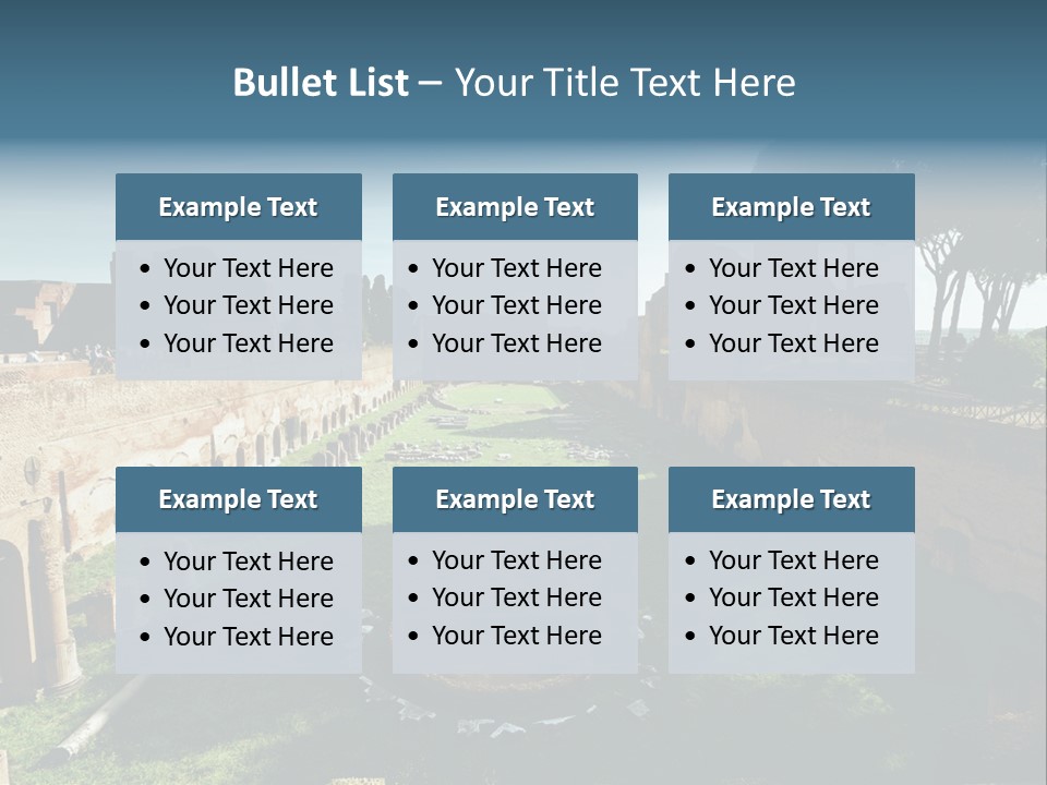 Landscape Stone Column PowerPoint Template