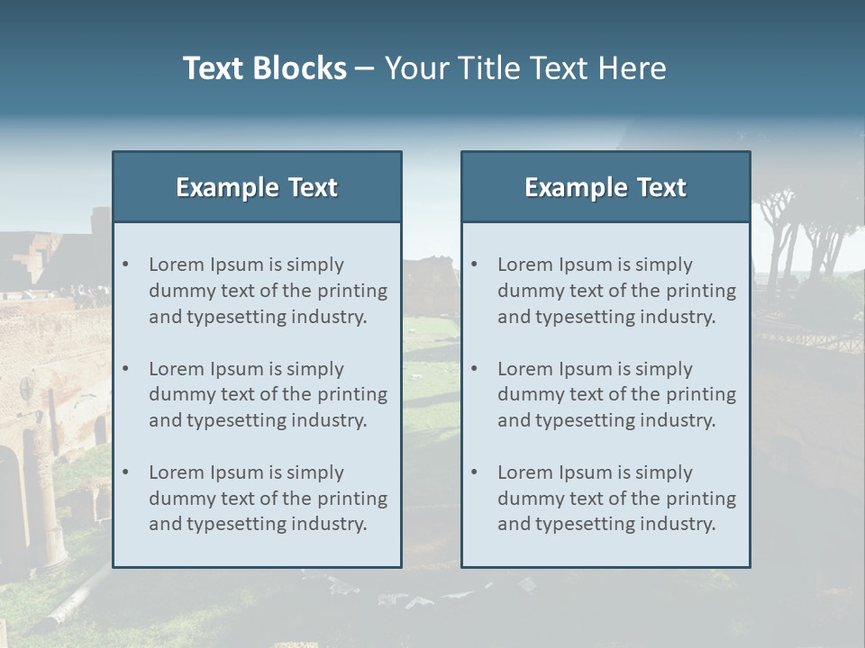 Landscape Stone Column PowerPoint Template