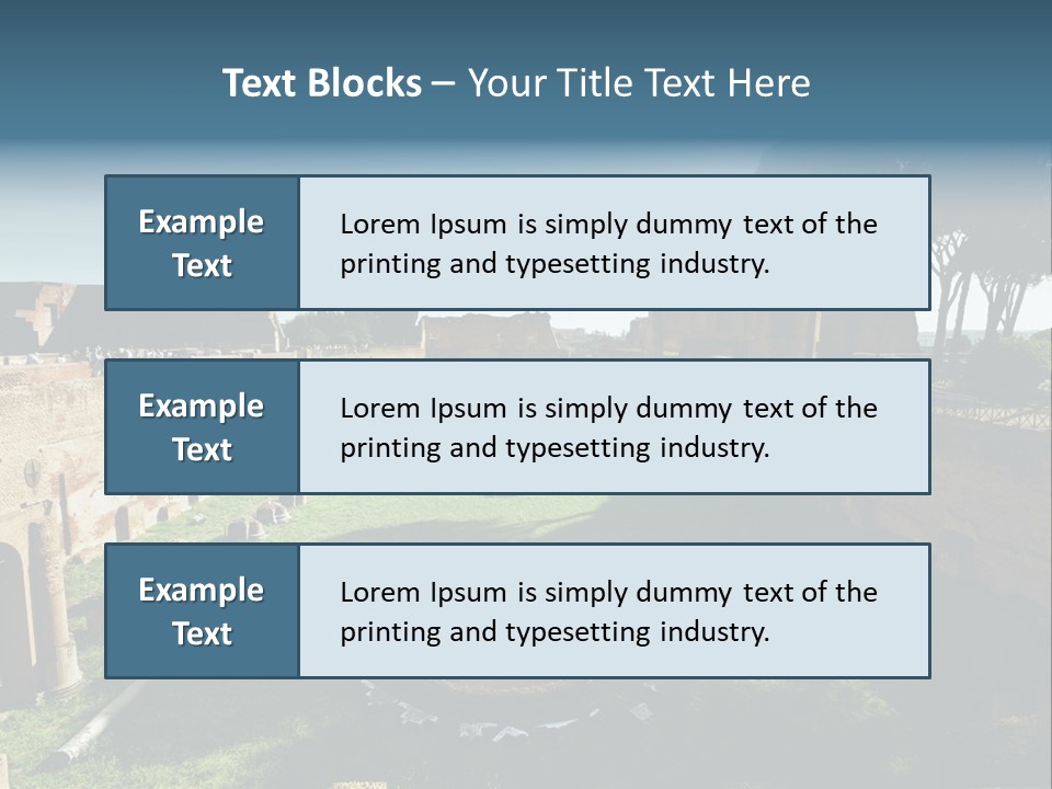 Landscape Stone Column PowerPoint Template
