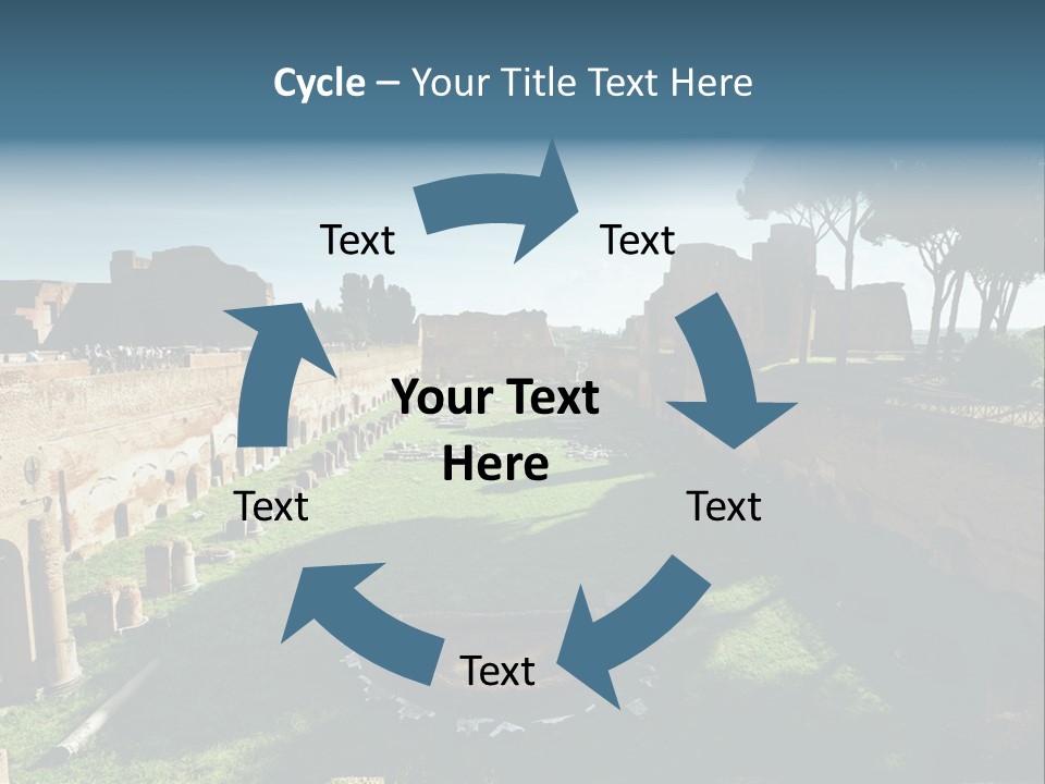 Landscape Stone Column PowerPoint Template