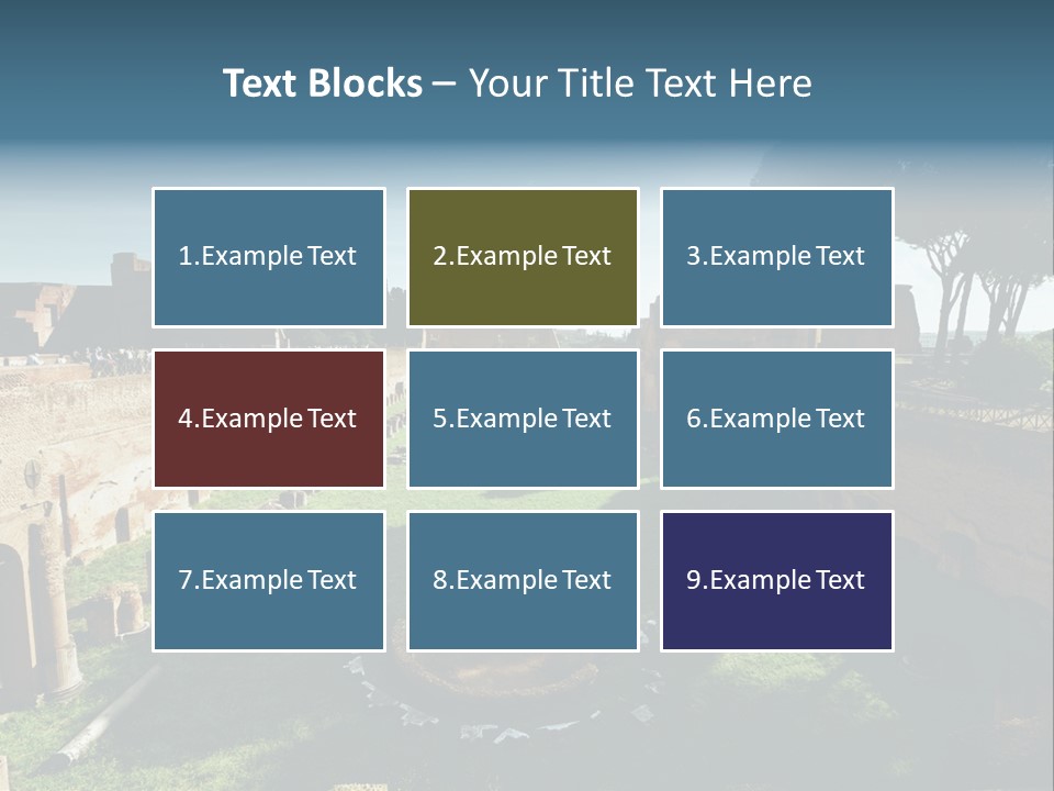 Landscape Stone Column PowerPoint Template