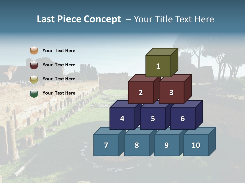 Landscape Stone Column PowerPoint Template