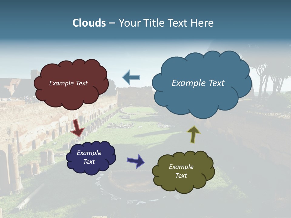 Landscape Stone Column PowerPoint Template