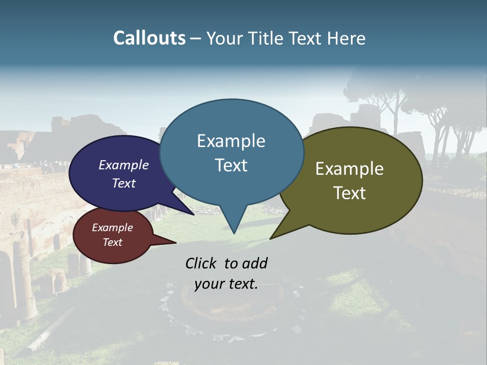 Landscape Stone Column PowerPoint Template
