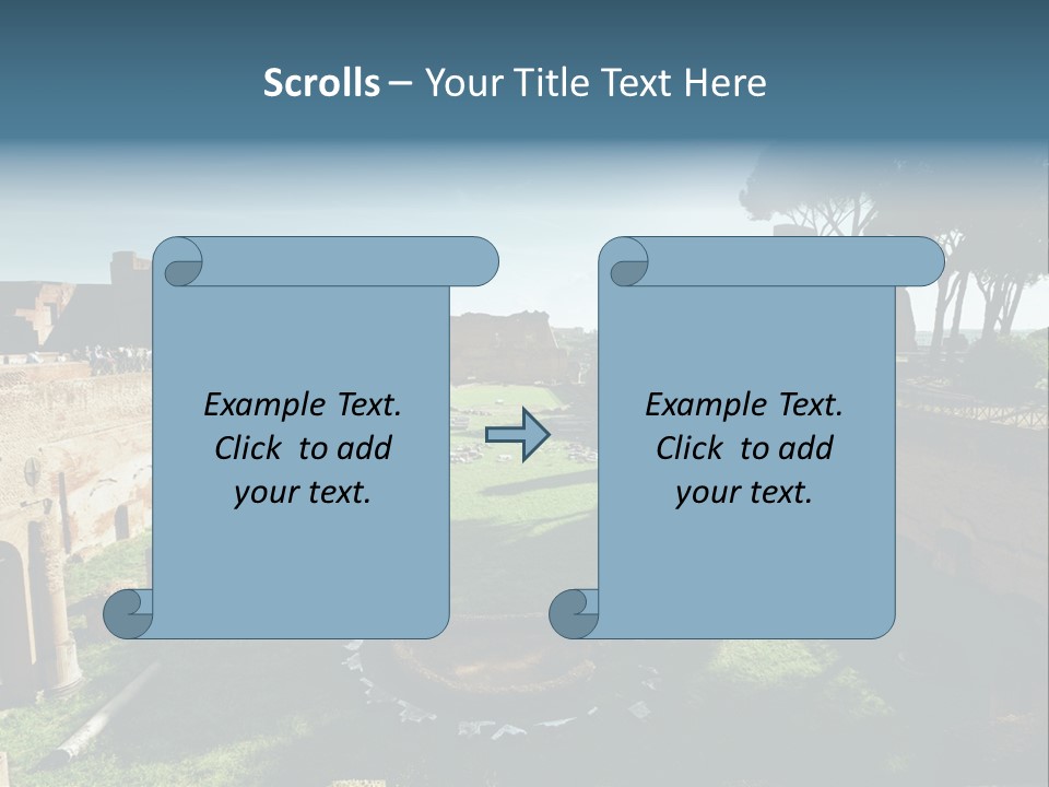Landscape Stone Column PowerPoint Template