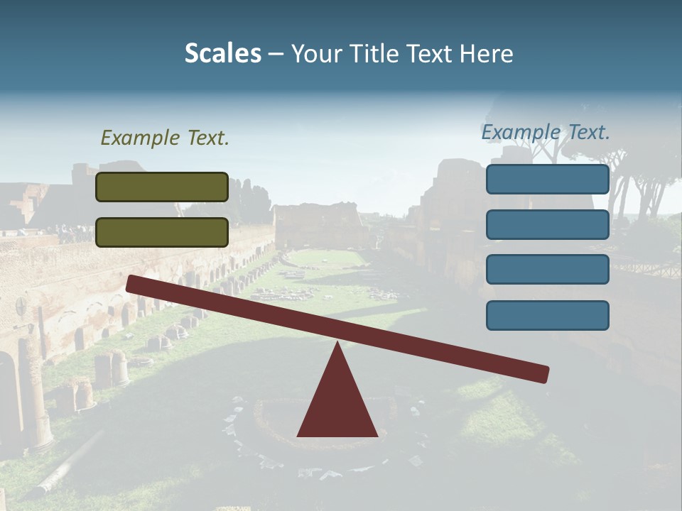 Landscape Stone Column PowerPoint Template