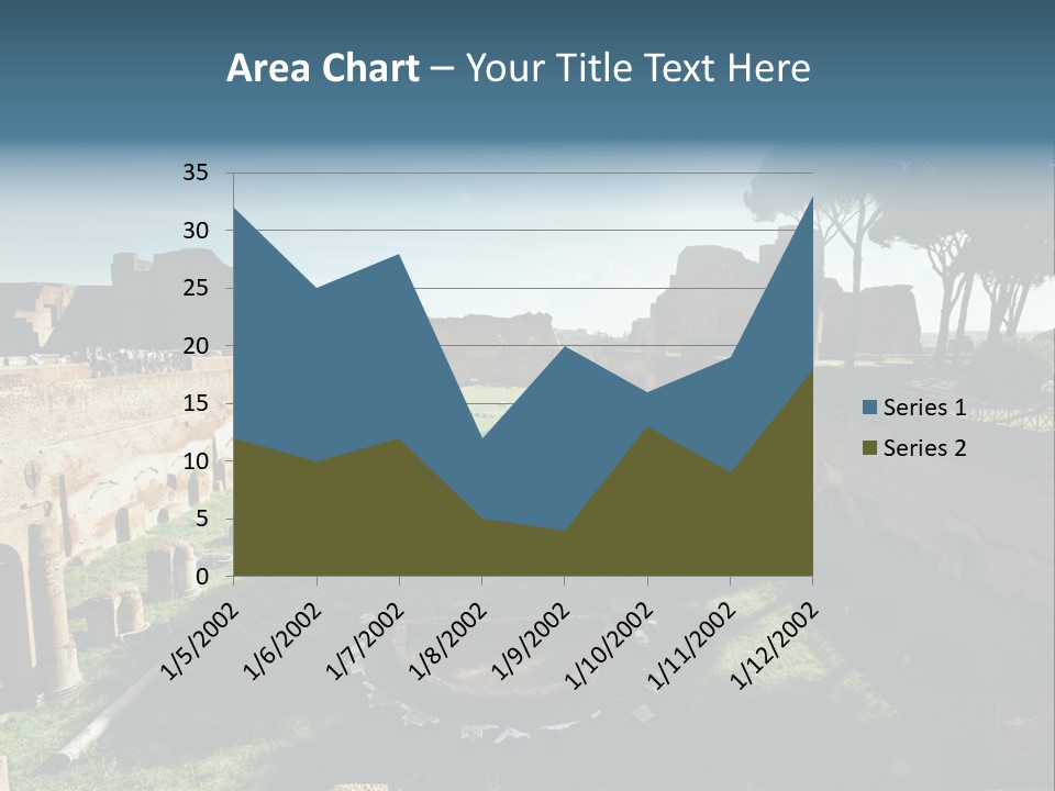 Landscape Stone Column PowerPoint Template
