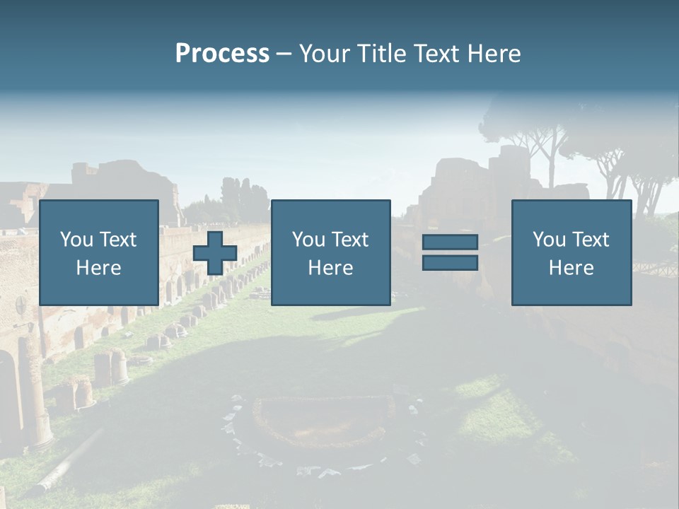 Landscape Stone Column PowerPoint Template