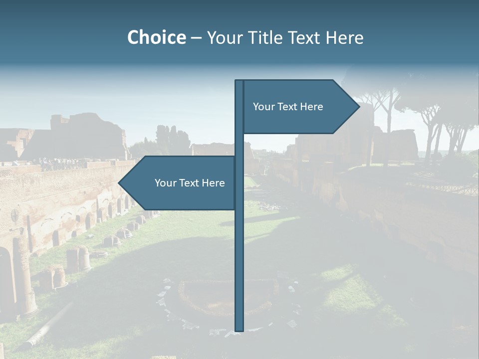 Landscape Stone Column PowerPoint Template