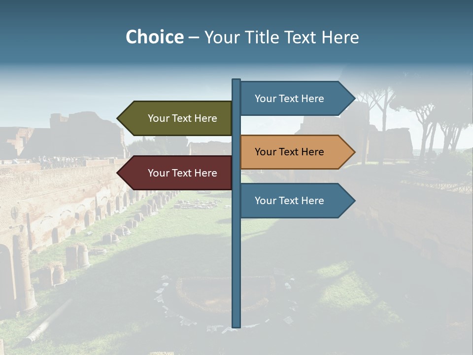 Landscape Stone Column PowerPoint Template