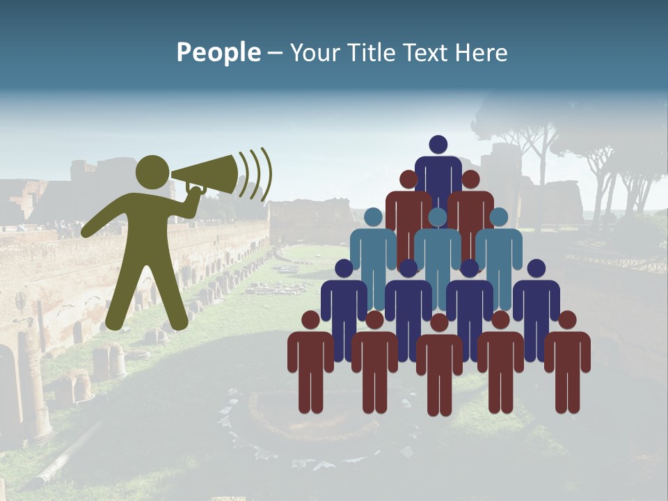 Landscape Stone Column PowerPoint Template