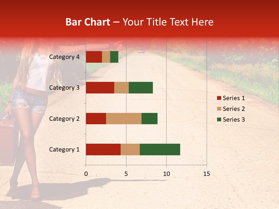 Hitchhiking Way Suitcase PowerPoint Template