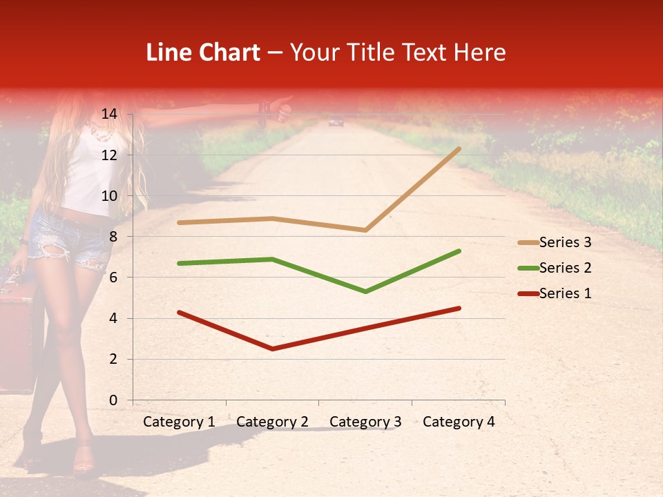 Hitchhiking Way Suitcase PowerPoint Template