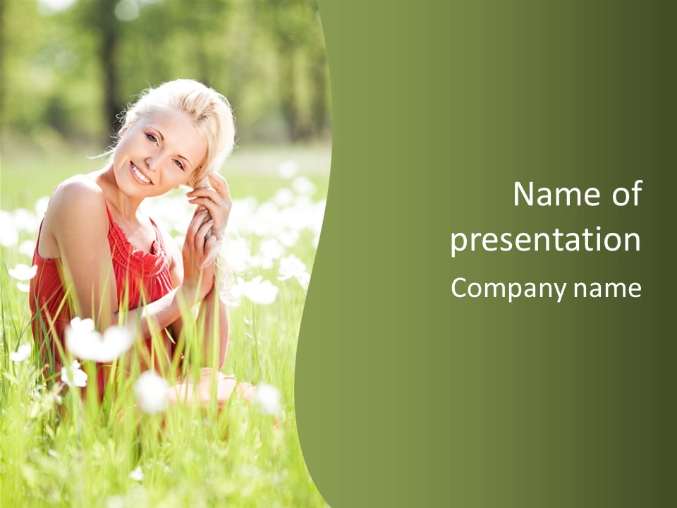 Dress Meadow Field PowerPoint Template