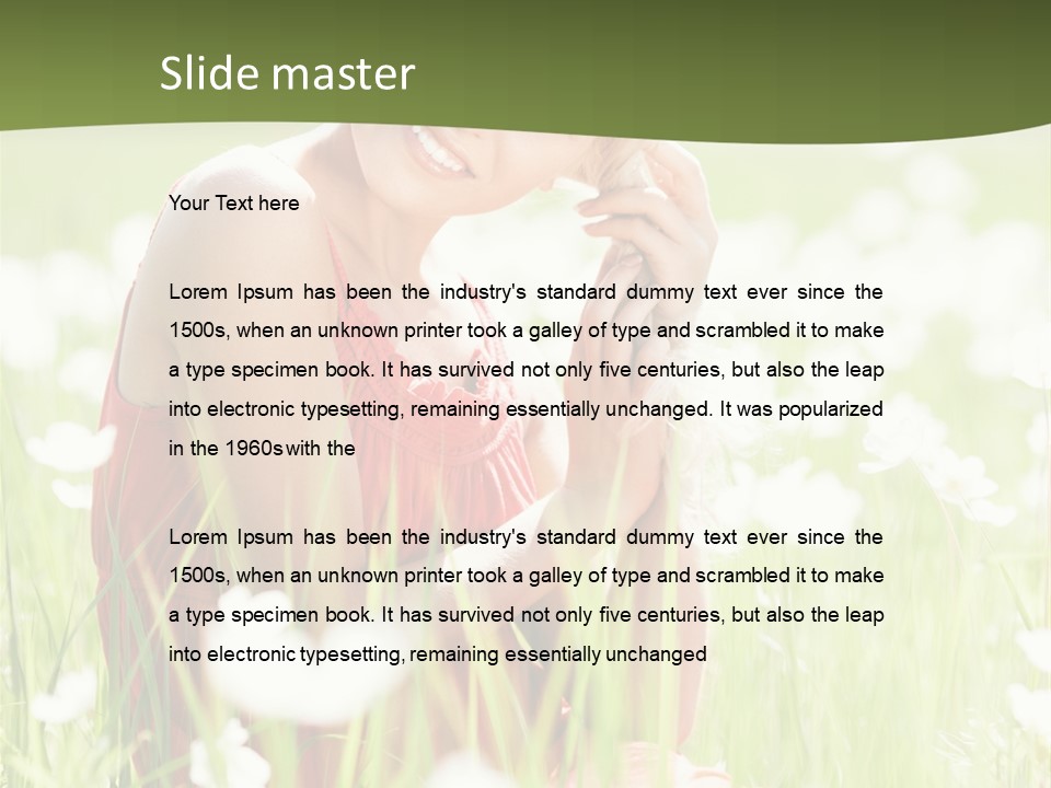 Dress Meadow Field PowerPoint Template