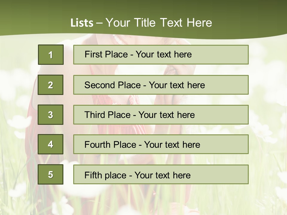 Dress Meadow Field PowerPoint Template