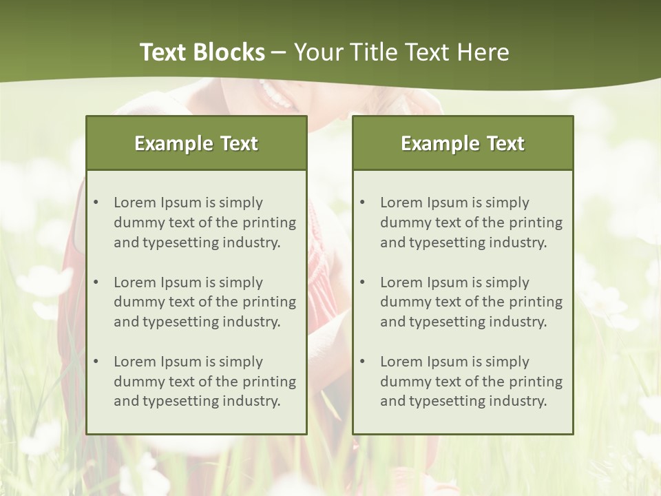 Dress Meadow Field PowerPoint Template