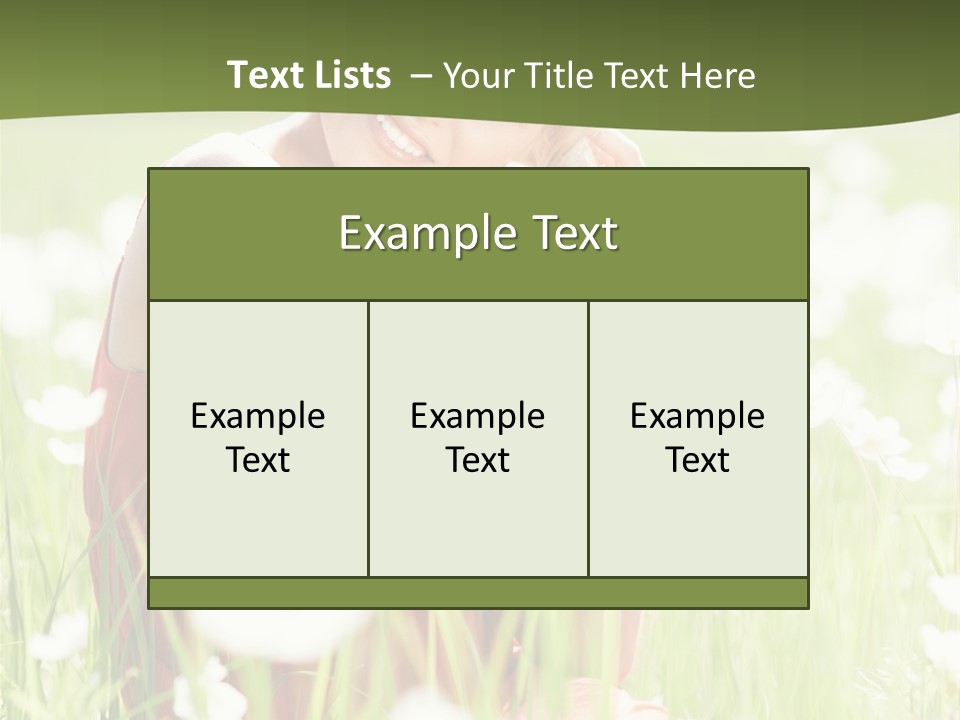 Dress Meadow Field PowerPoint Template