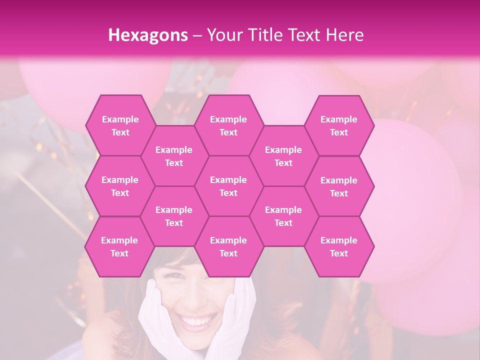 Hot Pink Balloons Celebration PowerPoint Template