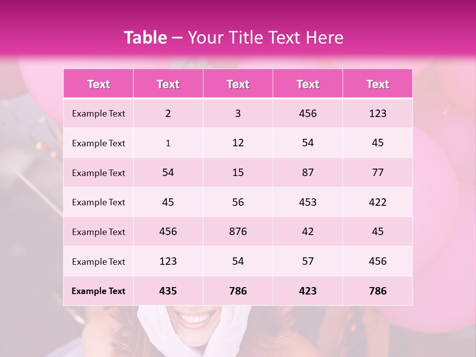 Hot Pink Balloons Celebration PowerPoint Template