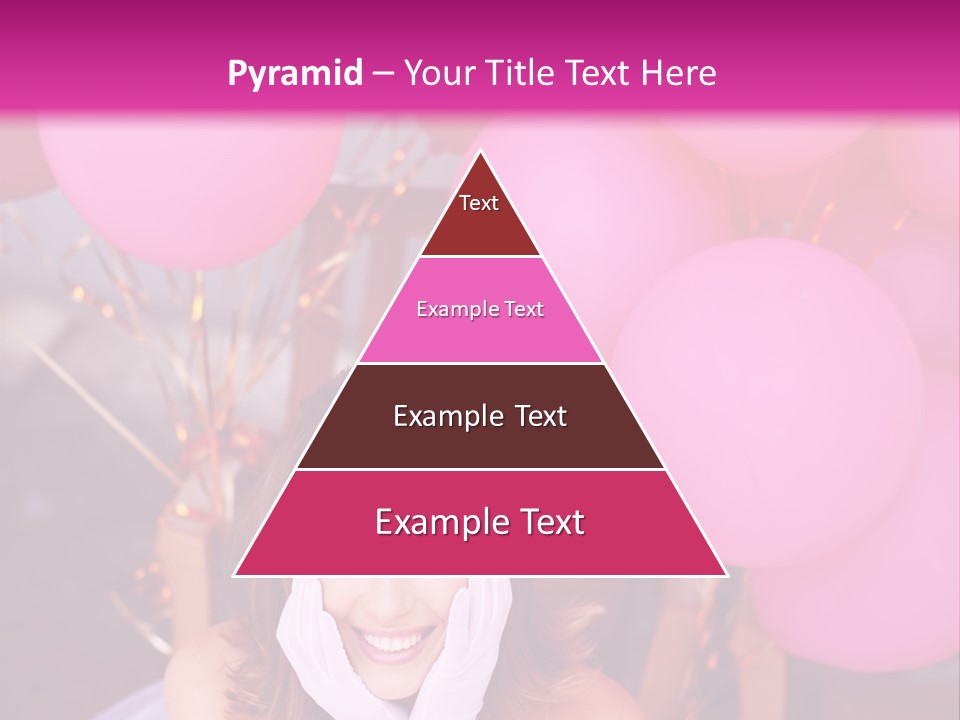 Hot Pink Balloons Celebration PowerPoint Template