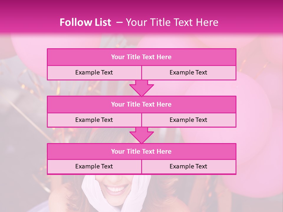 Hot Pink Balloons Celebration PowerPoint Template