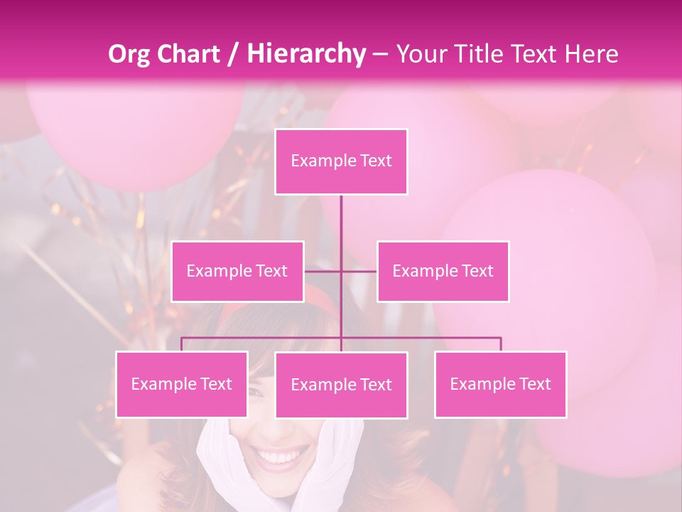 Hot Pink Balloons Celebration PowerPoint Template