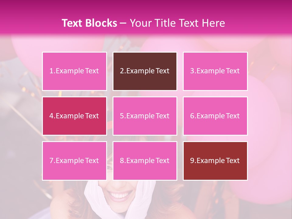 Hot Pink Balloons Celebration PowerPoint Template