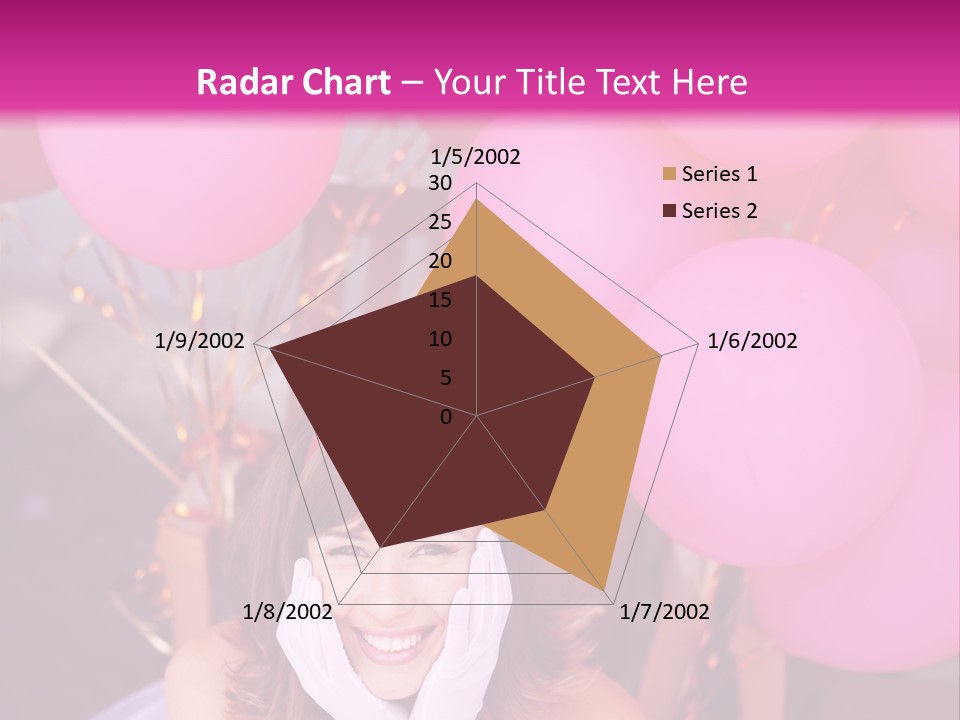 Hot Pink Balloons Celebration PowerPoint Template