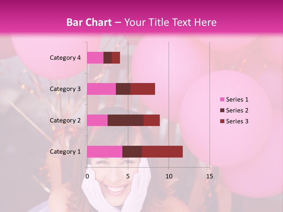 Hot Pink Balloons Celebration PowerPoint Template