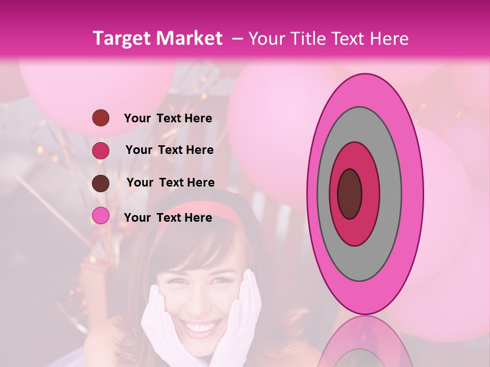 Hot Pink Balloons Celebration PowerPoint Template