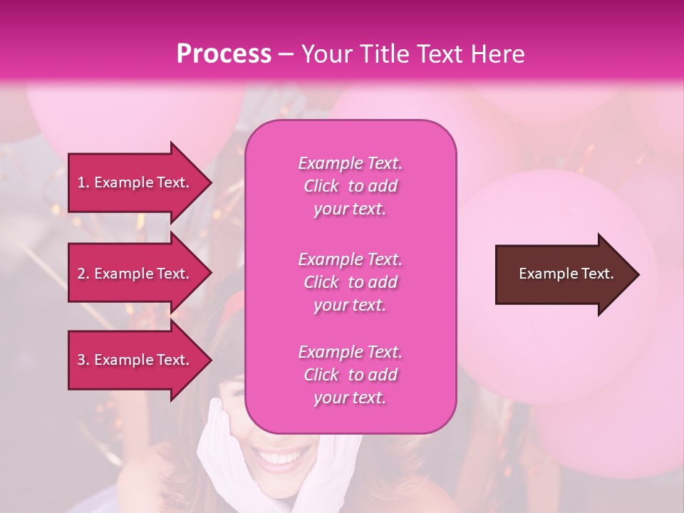 Hot Pink Balloons Celebration PowerPoint Template