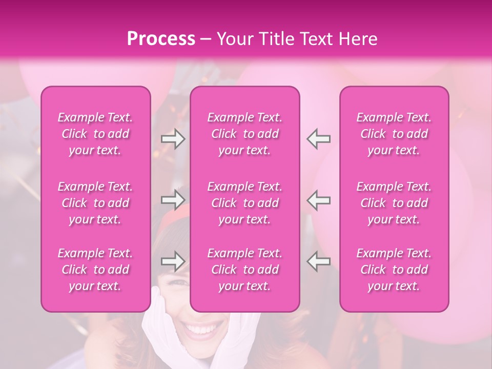 Hot Pink Balloons Celebration PowerPoint Template